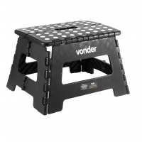 Banqueta Plástica Dobrável, Preta, Altura 220 Mm, Vonder na Amazon