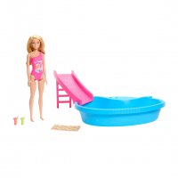 Barbie Conjunto De Brinquedo Piscina Glam Com Boneca Maiô Rosa Para Crianças A Partir De 3 Anos na Amazon