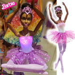 Barbie Fantasia Boneca Bailarina Luzes Brilhantes Roxa na Amazon