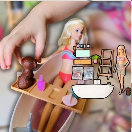 Barbie Fashion & Beauty Boneca e banheira Banho de Confete na Amazon