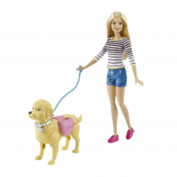 Barbie Passeio Com Cachorrinho Mattel Loira na Amazon