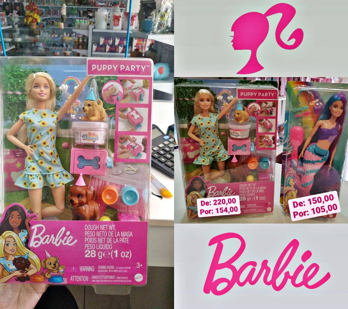 Boneca Barbie Aniversario do Cachorrinho Mattel GXV75 no Shoptime