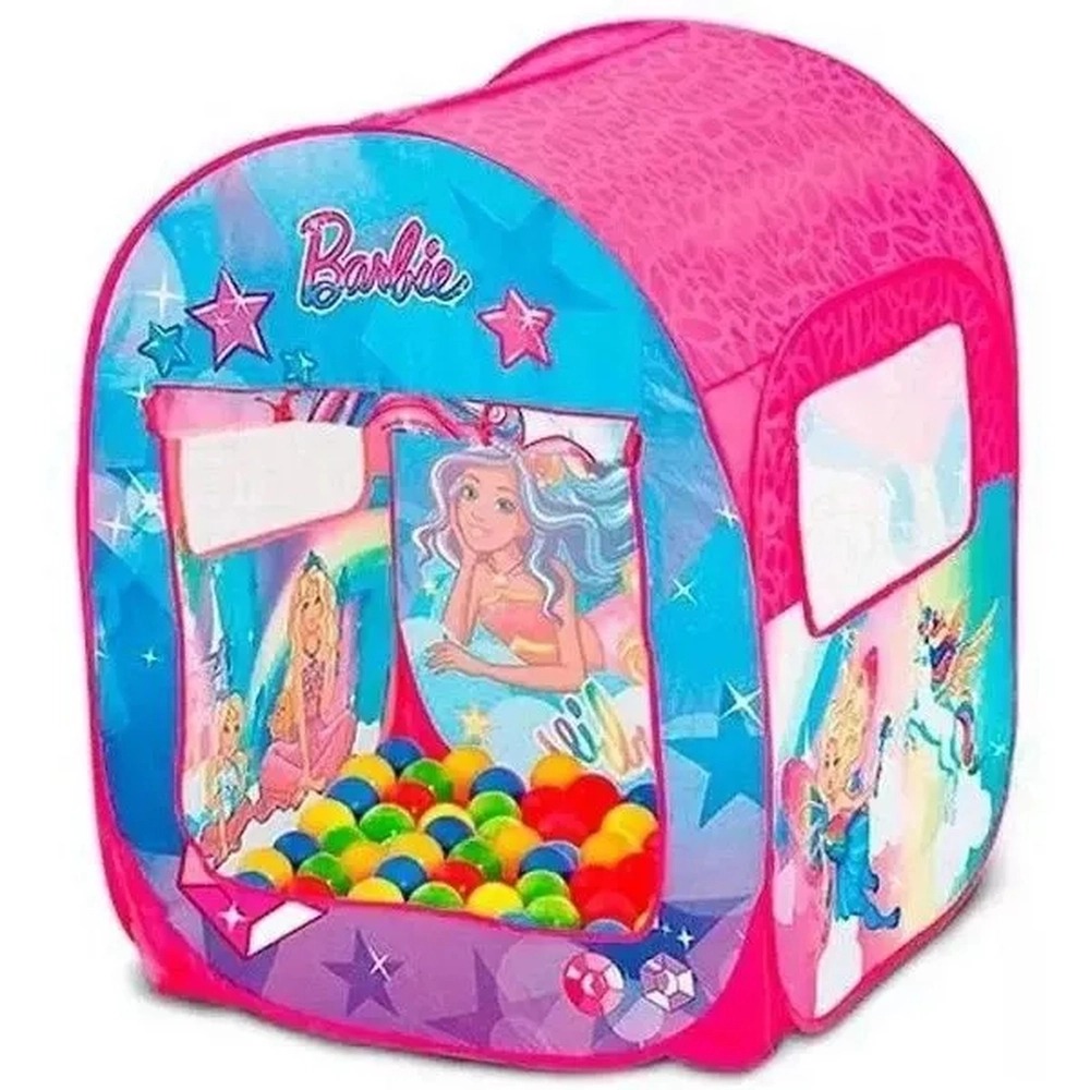 Barbie – Barraca Infantil Mundo dos Sonhos com 50 Bolinhas, Fun Divirta-se, Rosa na Amazon