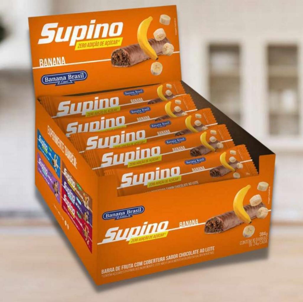 Barra de Frutas Zero Banana ao Leite Banana Brasil com 16 Unidades de 24G na Amazon