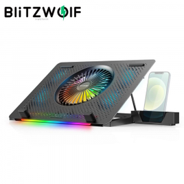 Base para Notebook Blitzwolf BW HS1 com Resfriamento RGB na Aliexpress