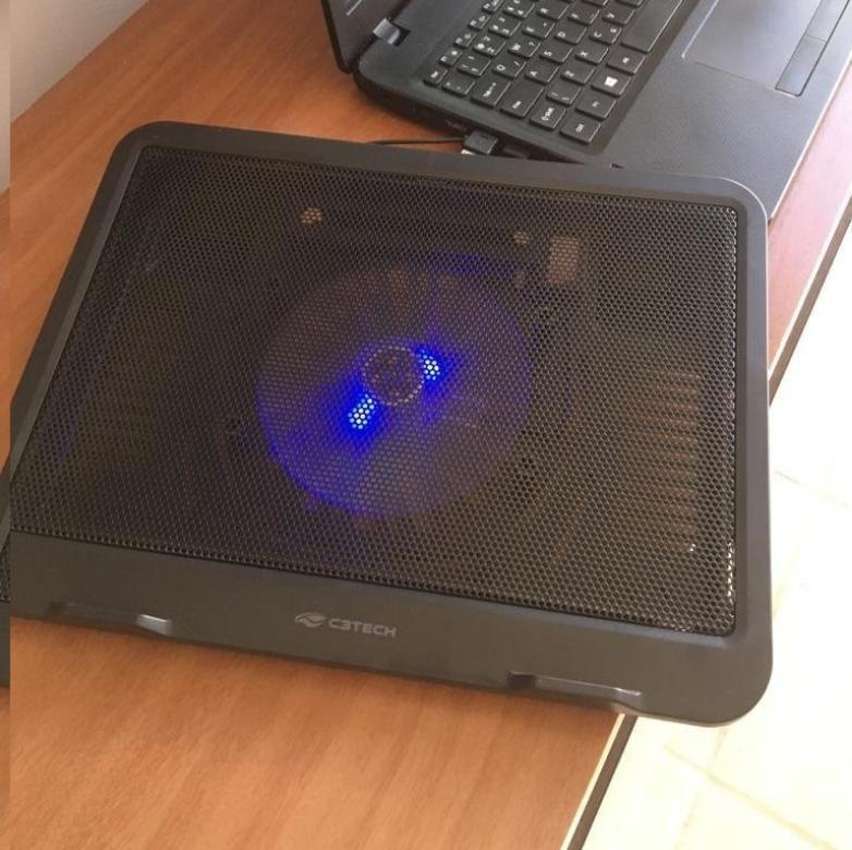 Base Para Notebook C3Tech NBC-11BK 14′ Preto – Refrigerada Com Cooler de 140mm com Led Azul Notebooks até 14′ com USB adicional na Amazon