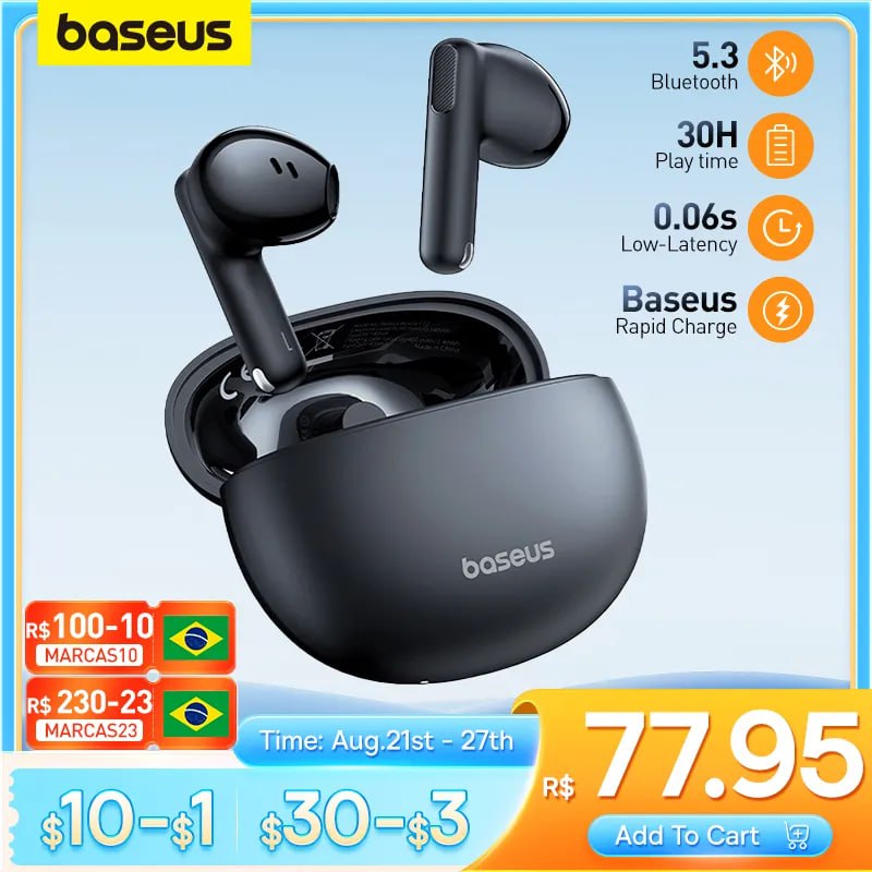 Baseus Bowie E12 Bluetooth 5.3 na Aliexpress