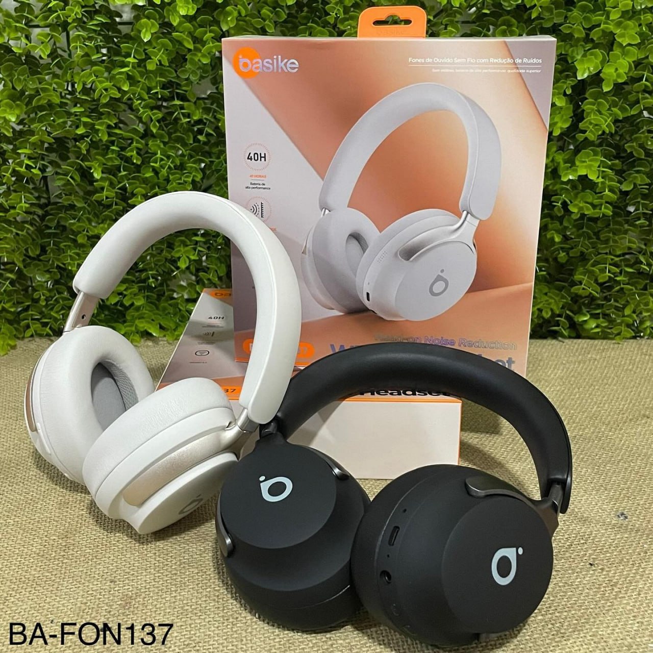 Basike Fones de Ouvido Bluetooth 5.4, Headphone Bluetooth com Cancelamento de Ruído Ativo ANC, Suporte Chamadas de Voz, Certificação Hi-Pure Audio, 40 Horas de Reprodução na Amazon