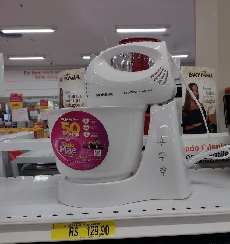 Batedeira Mondial Prática Branca 400W B-44-W BATEDEIRA B-44-W na Amazon