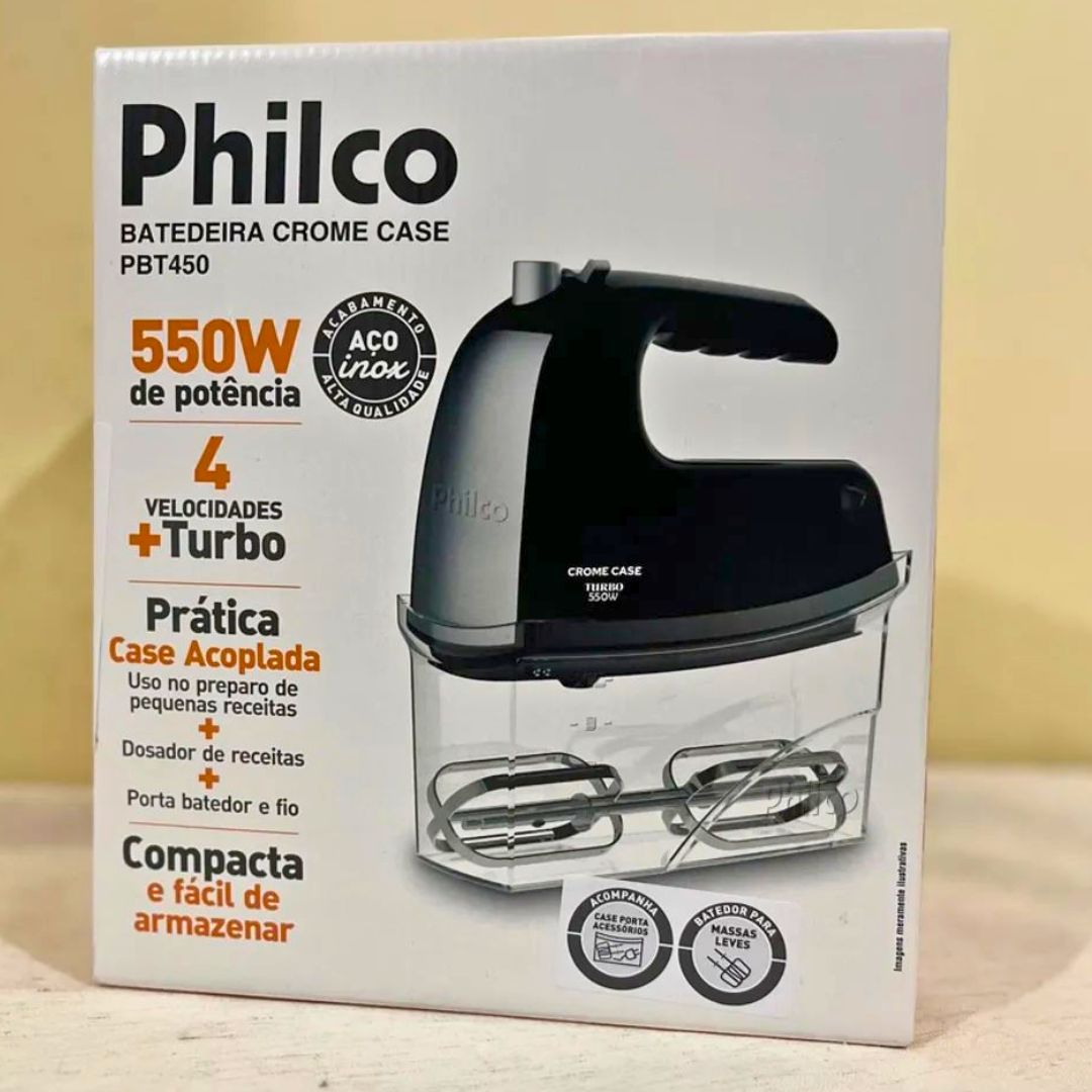 Batedeira Philco PBT450P Crome Case 550W na Amazon