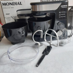 Batedeira Planetária Mondial Preto e Inox 700W – Premium 12 Velocidades na Magazine Luiza