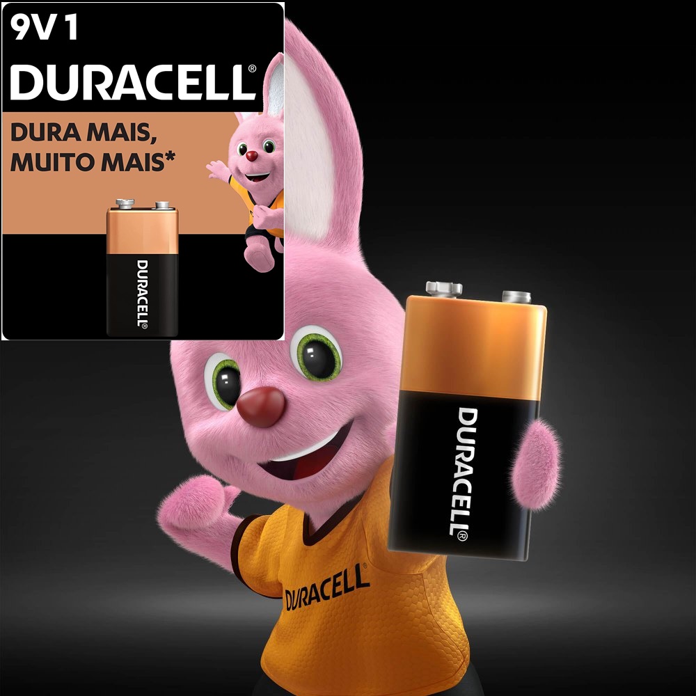 Bateria 9V DURACELL com 1 unidade na Amazon