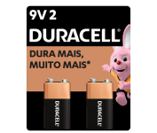 Bateria 9V Duracell Com 2 Unidades na Amazon
