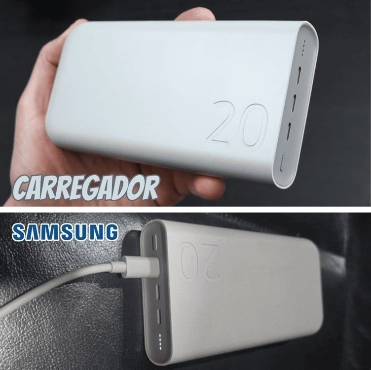 Bateria Carregador Portátil Samsung 20000 mAH Super Rápido 45w na Shopee