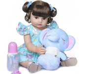 Bebê Reborn Boneca Silicone Original – com acessórios – Pode Tomar Banho – 55cm na Amazon