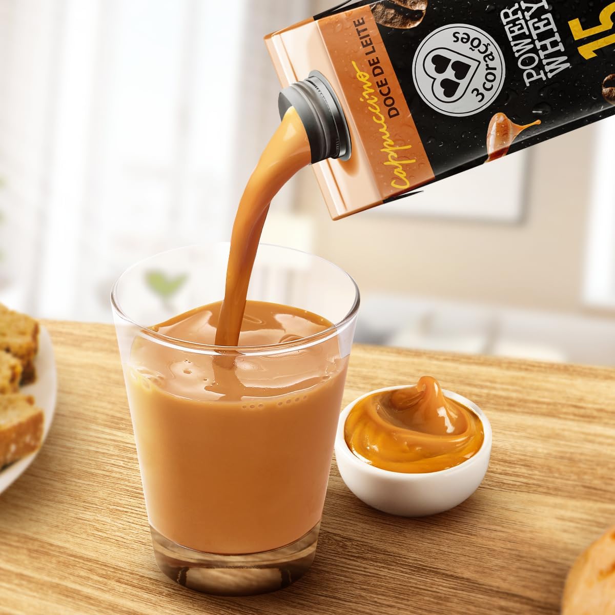 Bebida 3 Corações Cappuccino Power Whey Doce de Leite 250ml na Amazon