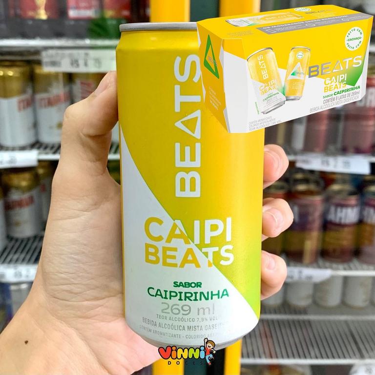 Bebida Mista Skol Beats Caipirinha Lata 269ml – 8 Unidades na Ponto