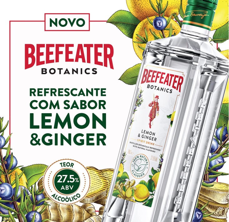 Beefeater Lemon Ginger Beefeater Sabor 750ml na Amazon