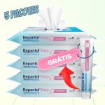 Bepantol Baby Kit Lenço Umedecido, Leve 5 Pacotes de 48 Unidades Cada e Ganhe Pomada Assadura Bebe 60g na Amazon