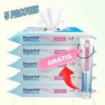 Bepantol Baby Kit Lenço Umedecido, Leve 5 Pacotes de 48 Unidades Cada e Ganhe Pomada Assadura Bebe 60g na Amazon