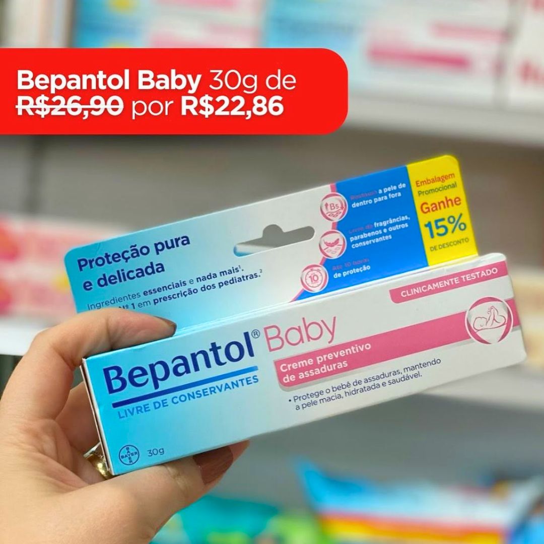 Bepantol Baby Pomada Assadura Bebe, Ideal para Prevenção de Assaduras, 30g na Amazon
