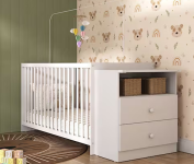 Berço Cômoda para Colchão 60 x 130 cm – Branco na Casas Bahia