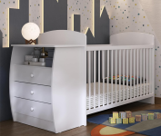 Berço Multimóveis com Cômoda Multifuncional e colchão na Amazon