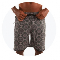 Bermuda De Cintura Elástica E Bolso Com Zíper Masculina De Surf na Decathlon