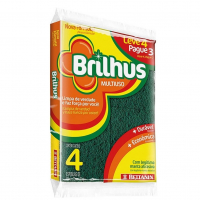 Bettanin Esponja Abrasiva Multiuso, Brilhus, Verde/Amarelo na Amazon
