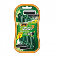 BIC Aparelho De Barbear Comfort 3 Advance Pele Sensível Verde C/ Fita Lubrificante na Amazon