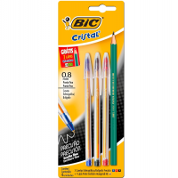 BIC, Kit Precisão, 3 Canetas Esferográfica Cristal Precisão + Lápis Preto Evolution na Amazon