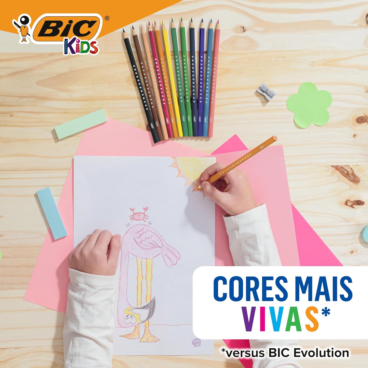 BIC, Lápis de Cor Premium, BIC KIDs, 24 cores na Amazon