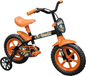 Bicicleta Arco Iris Infantil Aro 12 Preto e Laranja Track Bikes na Amazon
