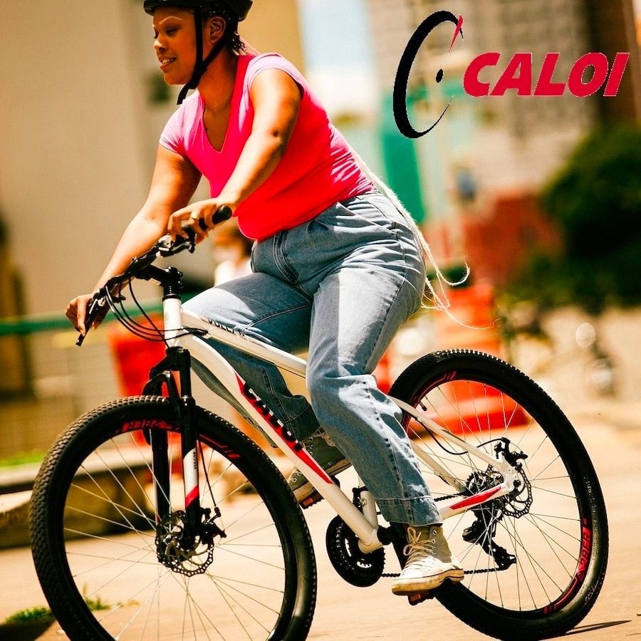 Bicicleta Aro 29 Caloi Vulcan com 21 Marchas, Quadro 17″ e Suspensão Dianteira – Branca na Casas Bahia