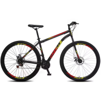 Bicicleta Aro 29 Colli Bike Cazelle Roma 21 Marchas, Freio A Disco E Quadro 18" - Preta/Vermelha/Amarela na Casas Bahia