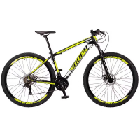 Bicicleta Aro 29 Dropp Race 21 Marchas, Quadro Alumínio E Freio à Disco - Preto/Amarelo na Casas Bahia