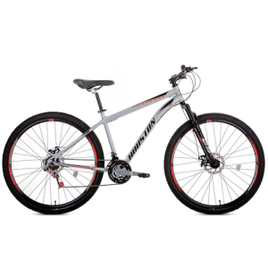 Bicicleta Aro 29 Houston Discovery 21 Marchas Quadro 18" e Freio a Disco - Prata na Extra