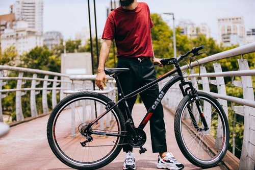 Bicicleta Caloi Two Niner Aro 29 com Freio V-brake, 21 Marchas, Quadro 17” - Preta na Casas Bahia
