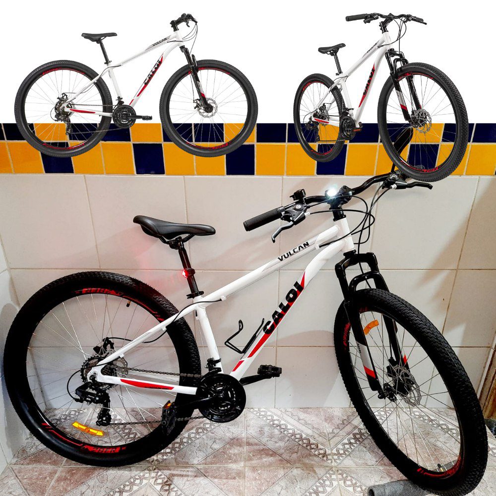 Bicicleta Caloi Vulcan Aro 29 TMR29V21 SRN Branca na Carrefour
