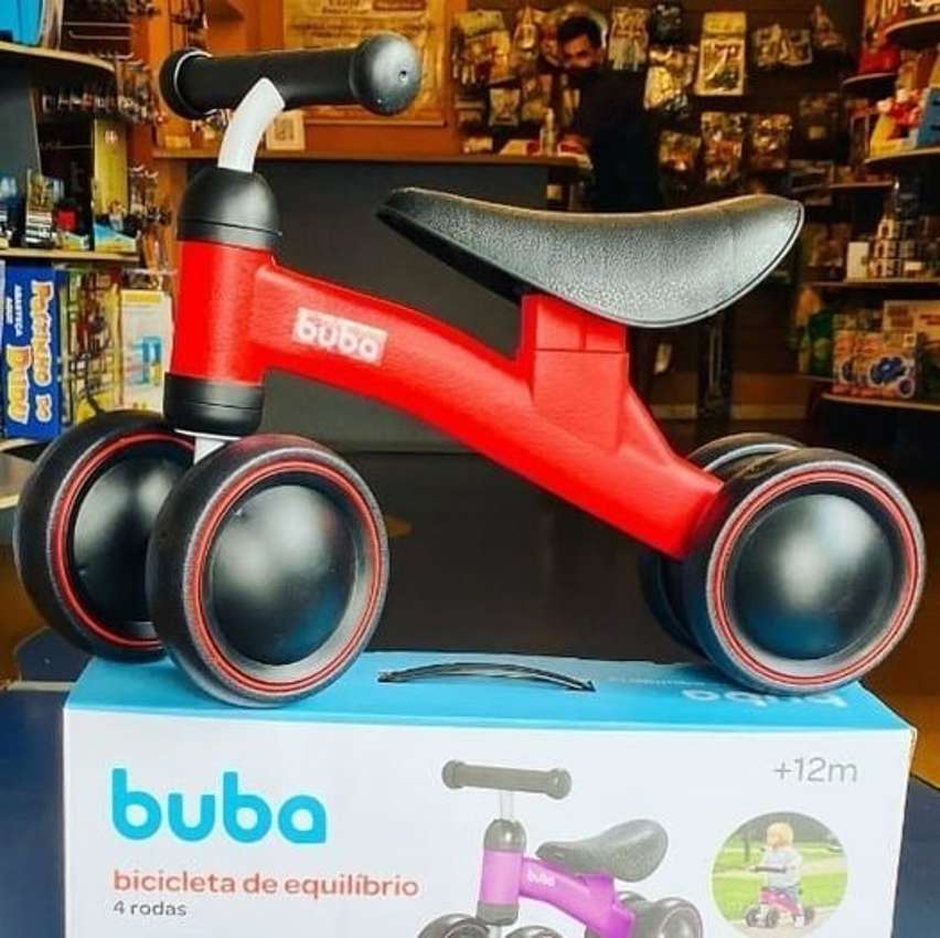 Bicicleta de Equilibrio – 4 Rodas, BUBA, Vermelho na Amazon