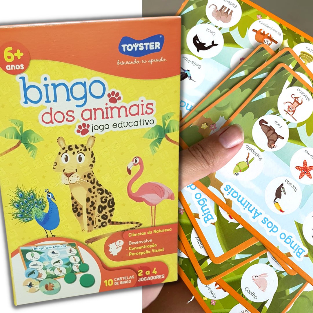 Bingo dos Animais, Multicor, Toyster na Amazon
