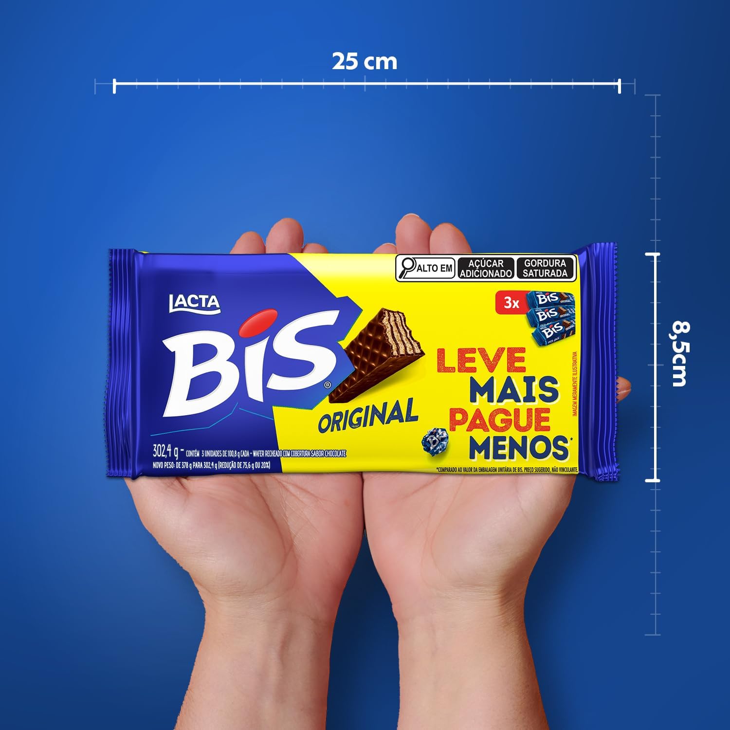 Bis Original Ao Leite – Kit com 3 unidades de 100,8g na Amazon