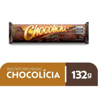 Biscoito De Chocolate Recheado Chocolícia - 132g na Americanas