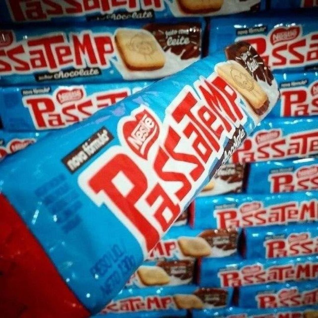 Biscoito Recheado, Chocolate, Passatempo, 130g Marca: Passatempo na Amazon