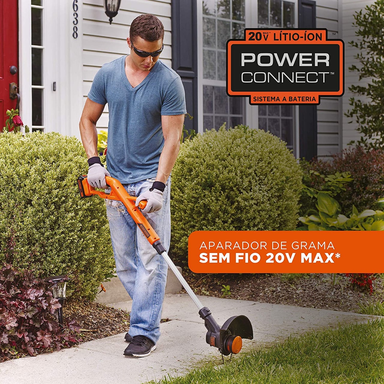 BLACK+DECKER Aparador de Grama Sem Fio a Bateria 20V Max Ion-Litio 1.5 Ah LST201 na Amazon