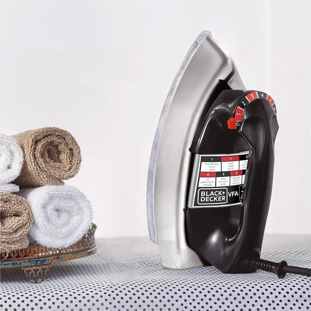 BLACK+DECKER Ferro de Passar Metálico a Seco 1100W Preto 127V VFA1110TM2 na Amazon