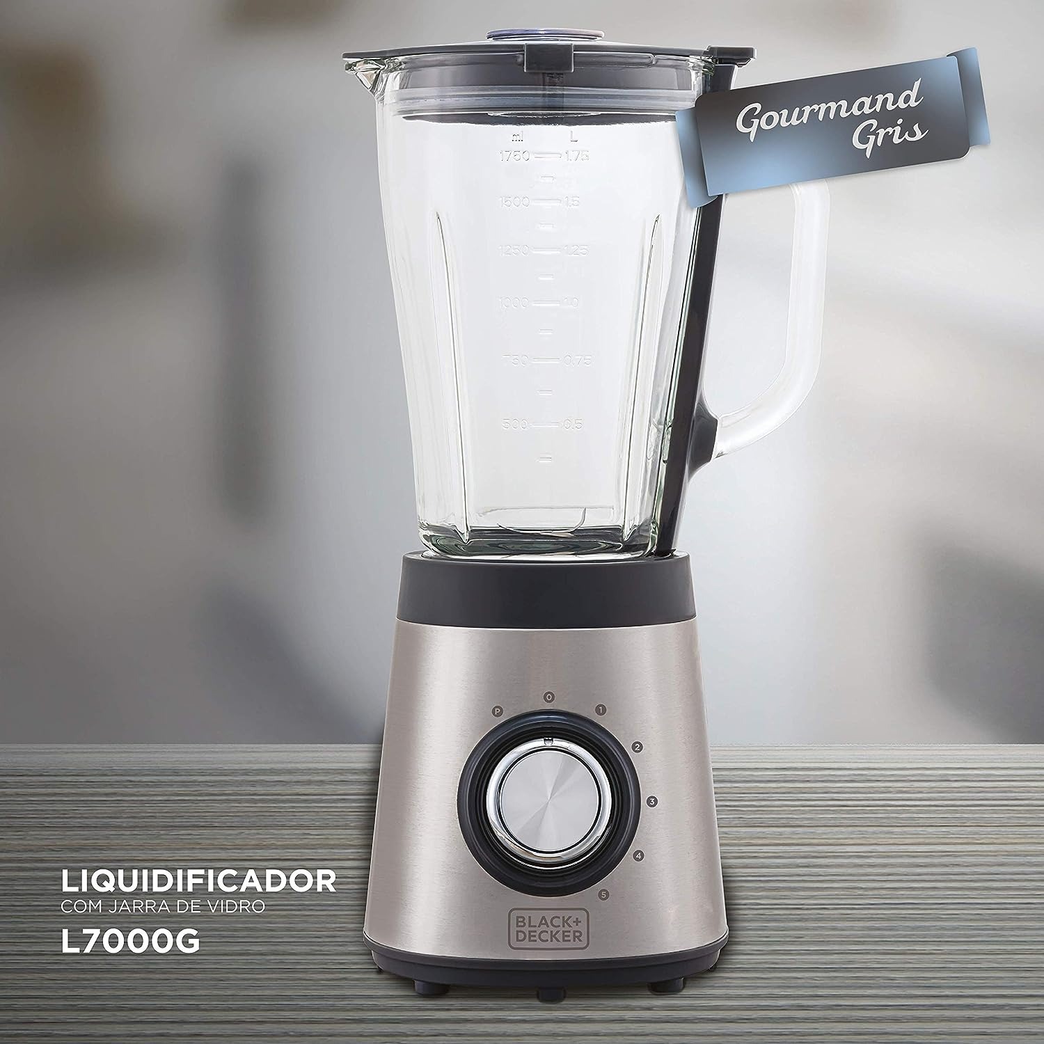 BLACK+DECKER Liquidificador com Jarra de Vidro Inox Gourmand Gris 700W 127V L7000G na Amazon
