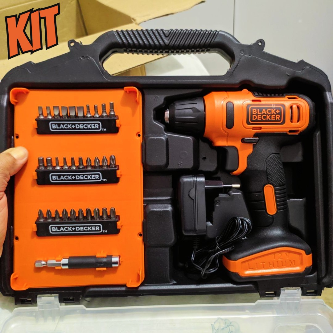 Black Decker Furadeira e Parafusadeira 3/8 Pol Bateria 12V, com 31 Acessórios e Maleta, Modelo ‎LD12SC, Bivolt na Amazon