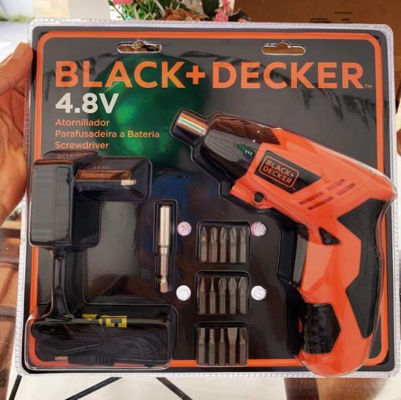 Black Decker Parafusadeira, Bateria 4.8V, com16 Acessórios, Modelo KC4815B, Bivolt na Amazon
