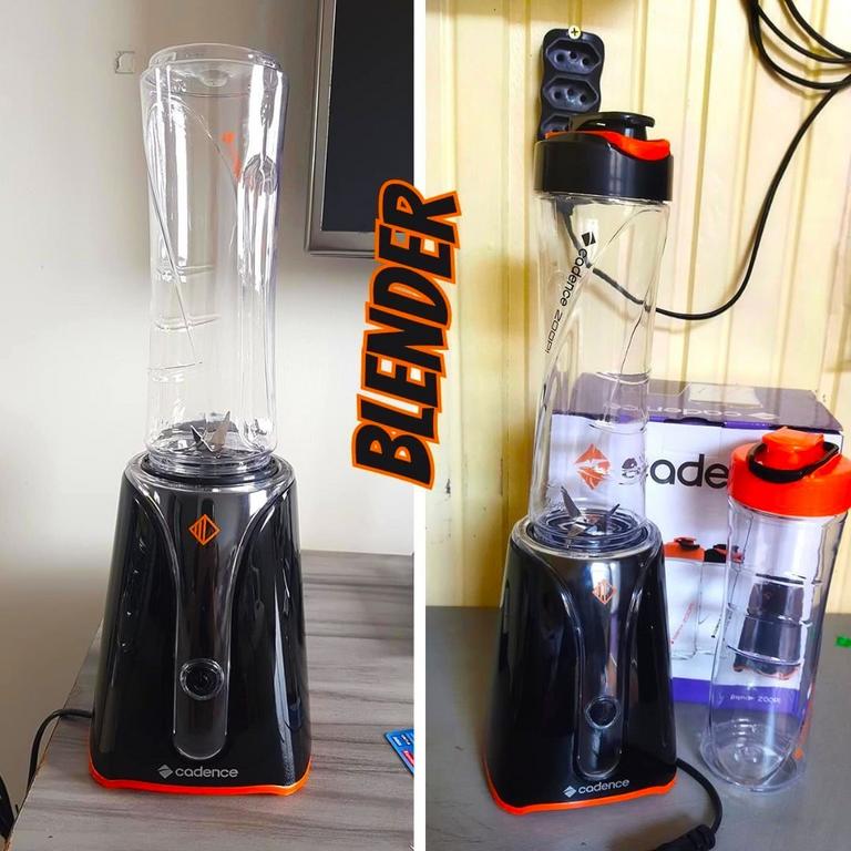Blender Cadence Zoop Contrast com 2 Jarras, 110V, Preto e Laranja, BLD701 na Amazon